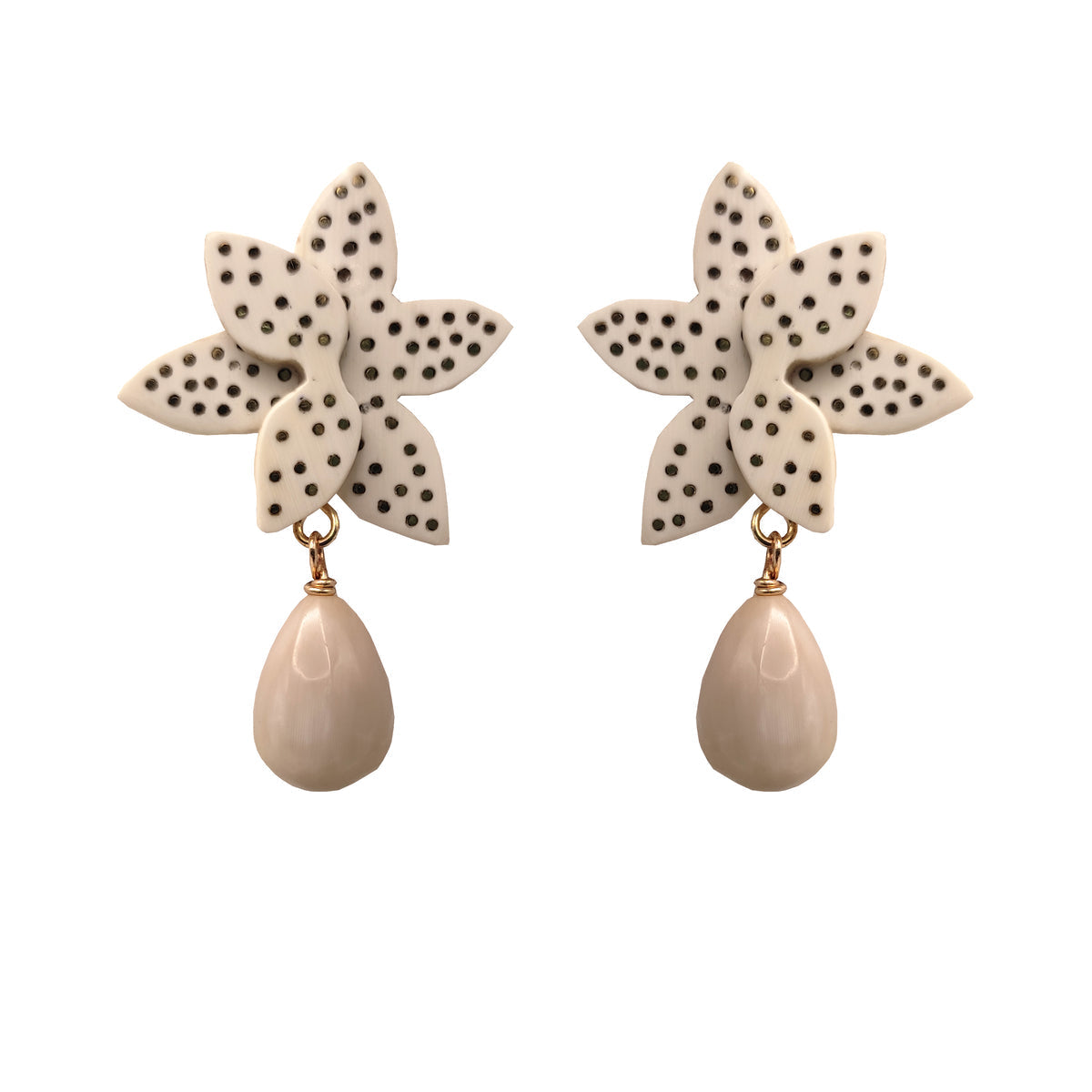 Chambers Stud Earring with Horn Drop