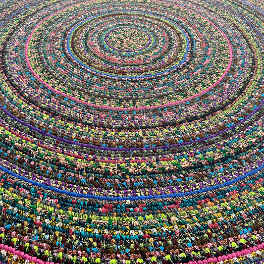 Handwoven Rug Multi-Color/Purple