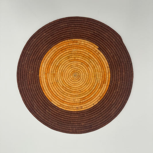 Handwoven placemats - brown/orange color