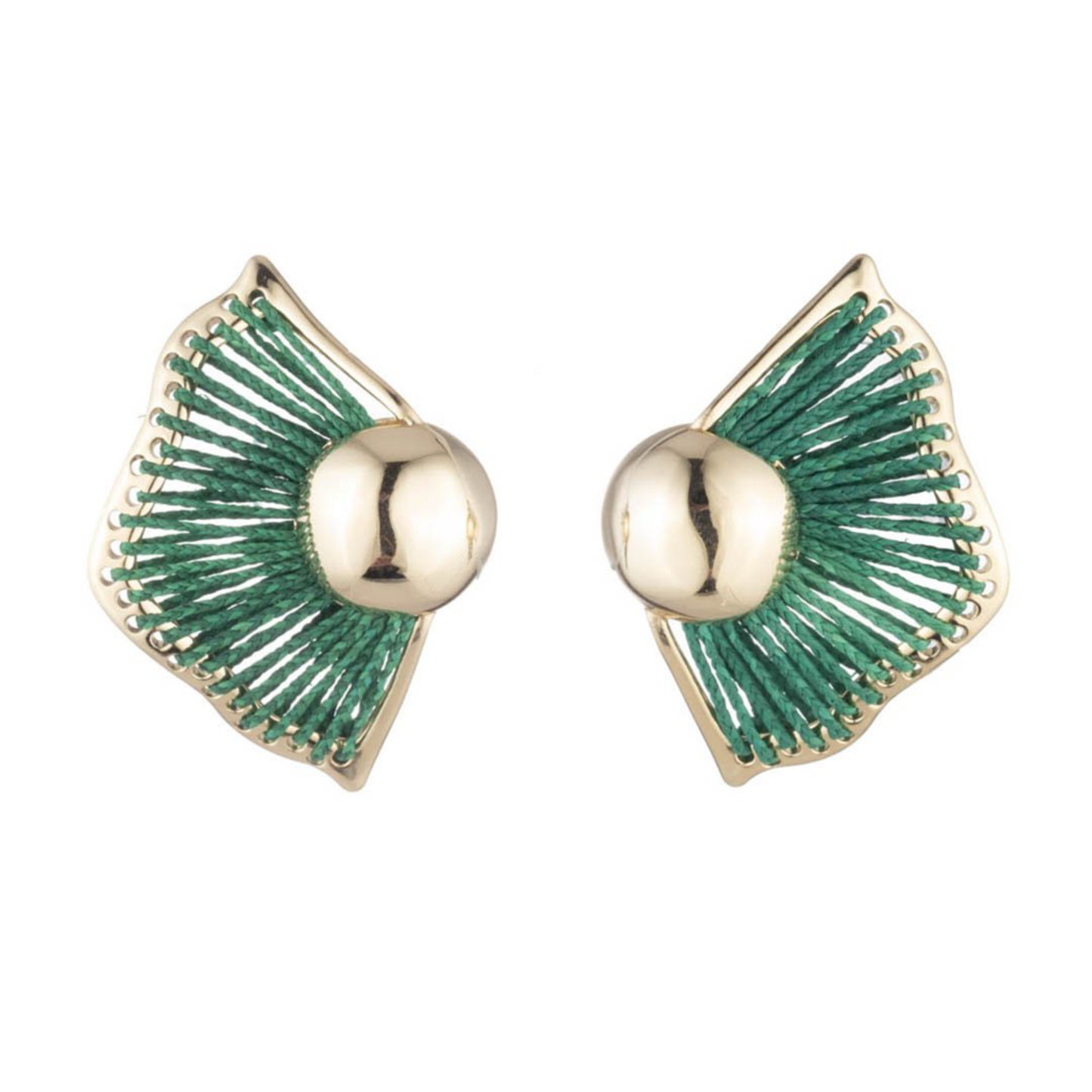 Wren Earrings with Woven Raffia