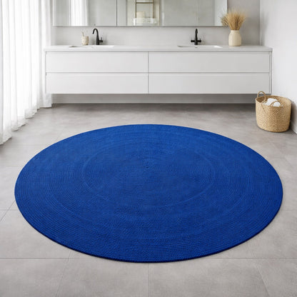 Handwoven Rug Unicolor - Blue