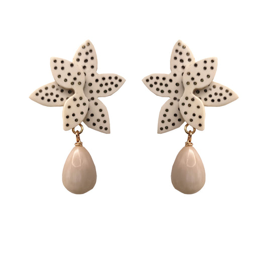 Chambers Stud Earring with Horn Drop
