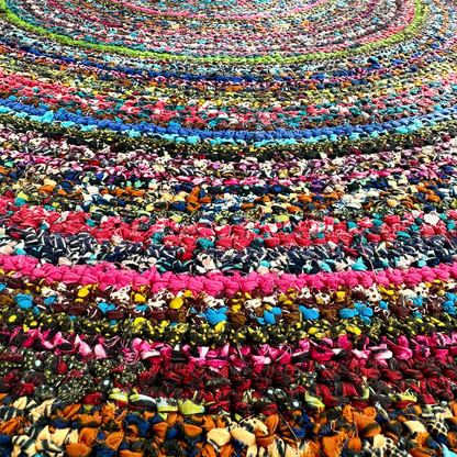 Handwoven Rug Multi-Color/Green