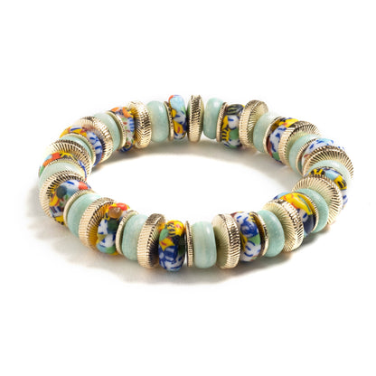 Monarch Beaded Stretch Bracelet - Confetti