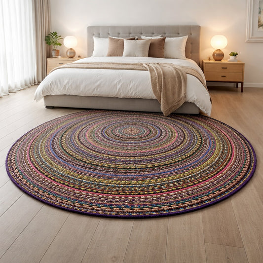 Handwoven Rug Multi-Color/Purple