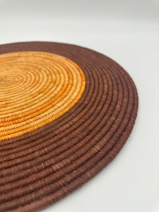 Handwoven placemats - brown/orange color