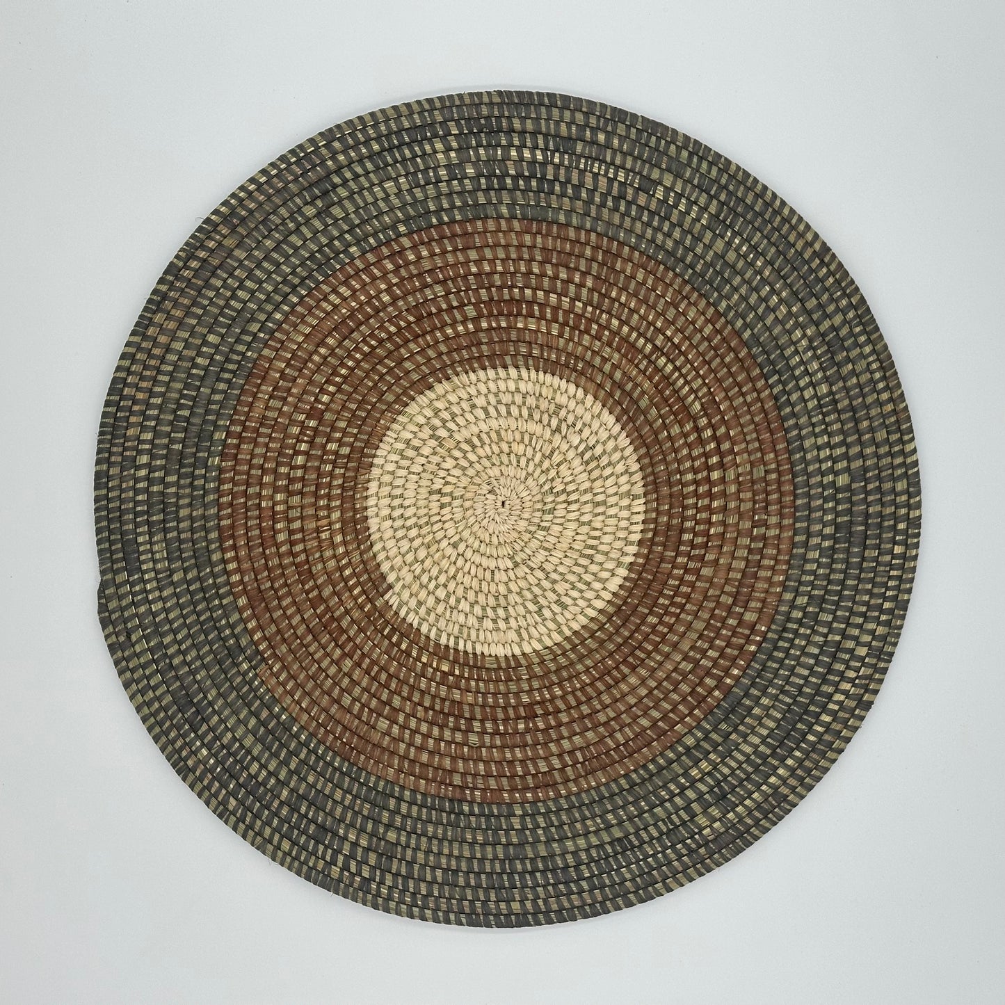 Handwoven placemats - brown/green color - 40 cm