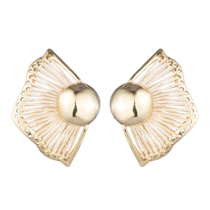 Wren Earrings with Woven Raffia