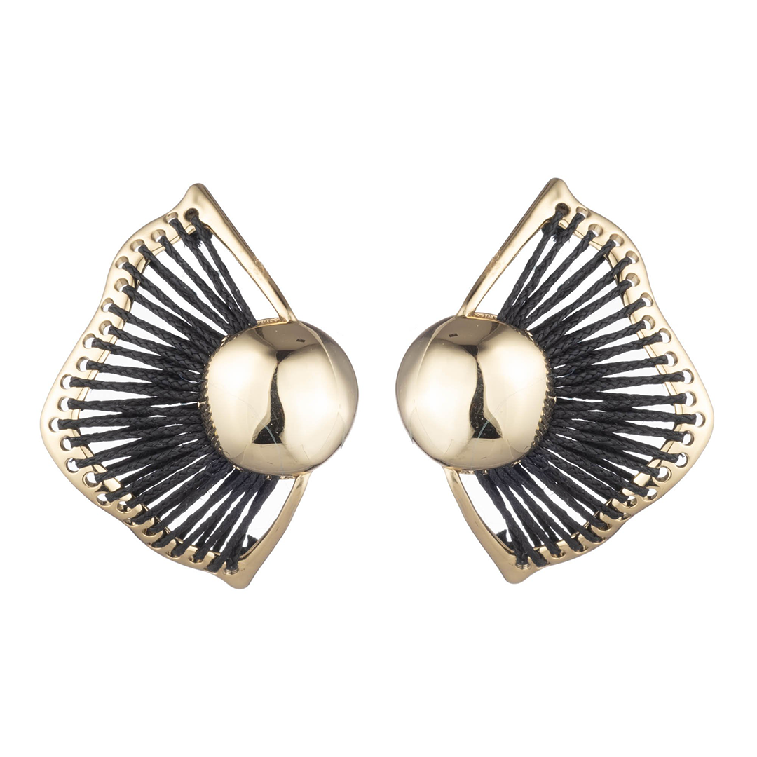 Wren Earrings with Woven Raffia